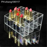 24 Grids Transparent Lipstick Display Storage Stand Cosmetic Makeup mascara Plastic Organizer Holder Case Rack