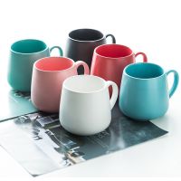 Ceramic Coffee Mug Creative Matte Pure Color Coffe Mugs Tumbler Cup Tea Milk Latte Porcelain Novelty Tumblers Cute Cups