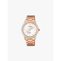 Citizen นาฬิกาข้อมือผู้หญิง [ประกันร้าน] CITIZEN นาฬิกาข้อมือผู้หญิง รุ่น AQ Mid White Dial Rose Gold รุ่น EL3093-83A