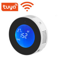 Tuya Wifi สมาร์ทเซ็นเซอร์เตือนภัยก๊าซธรรมชาติที่มีฟังก์ชั่นอุณหภูมิเครื่องตรวจจับการรั่วไหลของก๊าซที่ติดไฟได้จอแสดงผล LCD สมาร์ทชีวิต App