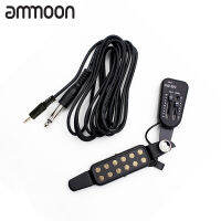 [ammoon]ช่องเสียงแม่เหล็ก AQ-601 12ช่องตัวแปลงสัญญาณกีตาร์ Pickup พร้อมตัวควบคุมอะไหล่ลูกบิดกีตาร์จูนเนอร์6.5มม. ปลั๊กตัวผู้สายออดิโอ3ม. สำหรับกีตาร์โปร่ง38 "/39"/40 "/41"