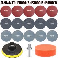 6/5/4/3Inch Sandpaper Sanding Disc Pad for Car Headlight Repair Wood Wheel Polishing Restoration Sandpaper Kit 15PCS Sanding kit