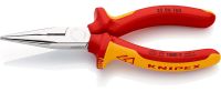 KNIPEX - 25 06 160 Tools - Long Nose Pliers With Cutter, Chrome, 1000V Insulated (2506160), 6 Inches