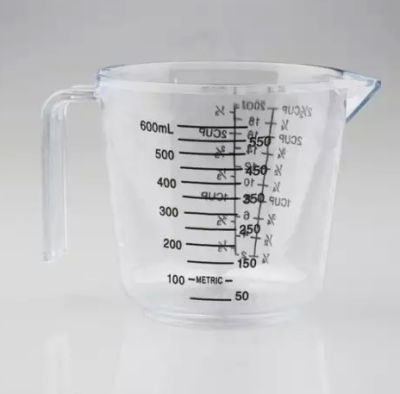 ถ้วยตวง ถ้วยพลาสติก  MEASURING CUP แก้วตวง 600ml / 2 1/2 CUP ถ้วยตวงทำขนม ถ้วยตวงแป้ง ถ้วยตวงของแห้ง  แก้วตวงน้ำ ถ้วยตวงชงกาแฟ ถ้วยตวงของเหลว