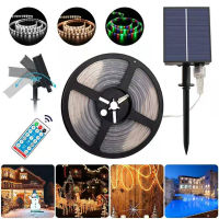 Solar Powered 5M LED Strip Light Outdoor RGB 2835 Flexible Lighting Ribbon Tape Waterproof LED Strip Backlight Garden Decor