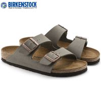 Birkenstockรองเท้าแตะ Arizona Birko-Flor Nubuck Stone 151213 / 151211 Made in Germany 100% Authentic