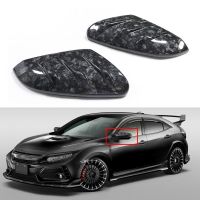 เคสโทรศัพท์กระจกสำหรับ Honda Civic Mugen Type-R FK8 2016-2021ด้านข้างของรถยนต์เคสมองหลังถอยหลังคาร์บอนไฟเบอร์