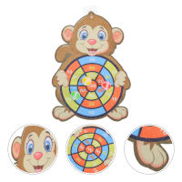 Arenlen【Hot Sale】 1 ชุดการ์ตูน Dart Board ลูกบอลเหนียวเด็ก Dart Board เกมชุด Party Favors