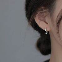 [COD] Xingyue earhook 2023 new trendy light luxury temperament earrings flashing diamond star moon