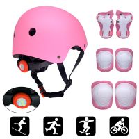 【hot】！ 7Pcs Adjustable Wrist Helmet Protector Set Kids Boy Safety Knee Elbow Skate Guard