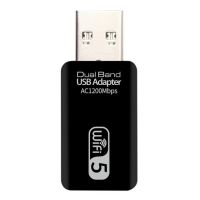 【✲High Quality✲】 baijiangyong มินิ Usb 3.0 1200Mbps ไร้สายการ์ดเน็ตเวิร์ก Wifi Lan อะแดปเตอร์2.4g5ghz 5.8gac ตัวรับสัญญาณเครื่องอุปกรณ์เชื่อมต่อกับ Wifi