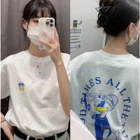 Uniqlo original Japanese new couple mens wear and womens wear Disney Donald Duck print loose short-sleeved T-shirt 4621