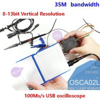 OSCA02 dual-channel USB oscilloscope 100M sampling 35M bandwidth 8 13 bit vertical resolution than 6022BE