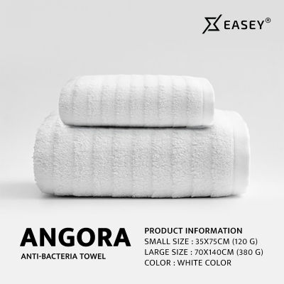 Easey  ANGORA  Anti-Bacteria Towel. SET  (เซ็ต ผ้าเช็ดตัว + ผ้าเช็ดหน้า)