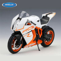 WELLY 1:10 KTM 1190 RC8 R ล้อแม็กแข่งรถจักรยานยนต์รุ่น D Iecast โลหะถนนกีฬาข้ามประเทศรถจักรยานยนต์รุ่นเด็กของเล่นของขวัญ