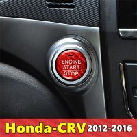 สำหรับฮอนด้า CRV Start Stop Engine Mobil เคสคลุมปุ่มสติกเกอร์คาร์บอนไฟเบอร์จริง2012 2013 2014 2015 2016