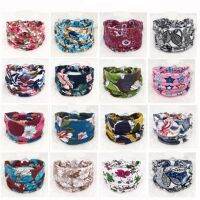 【YF】 Women Bohemian double layered headband flower stripe leaf Headwear headwrap Sports turban H023