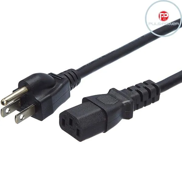 CCDCC 3 pin power extension cords US plug power cable for pc computer 1