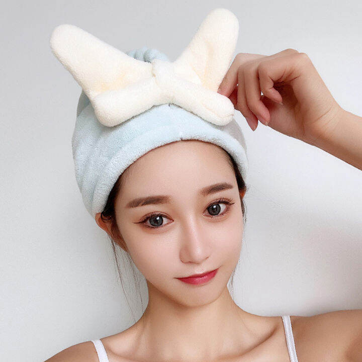 package-head-towel-ladies-quickly-dry-hair-big-bow-dry-hair-towel-coral-velvet-dry-hair-cap-dry-hair-cap