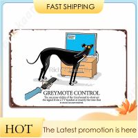 Greyhound คำศัพท์ Greymote ควบคุมโลหะโลโก้วินเทจคลับบ้านโล่บาร์โรงรถดีบุกโลโก้โปสเตอร์ 20 * 30 ซม