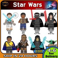 Coolplay【สต๊อกพร้อม】มินิฟิกเกอร์สตาร์วอร์เบบี้โยดาฟินน์ Kylo Ren Chewbacca บล็อกตัวต่อ WM6081ของเล่นตุ๊กตาเด็ก