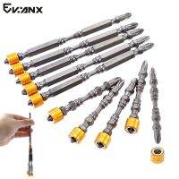 Screwdriver Bits Set 65mm/110mm Phillips Strong Magnet Driver D1 Steel Double Head Hex Shank With Magnetizer Ring