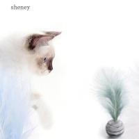 SHENY ลูกบอลโฟมของเล่นสำหรับแมวแบบอินเทอร์แอคทีฟสีสันสดใสลูกบอลของเล่นแมวแบบพกพาสำหรับเล่น