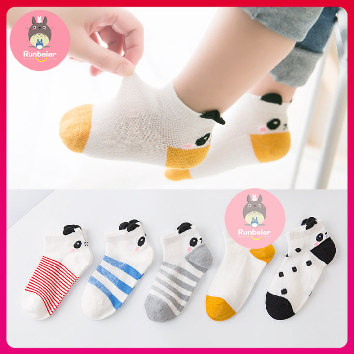 Runbeier 5pairs Newborn Baby Kid Toddler’s Cute Cartoon Booties Anklet ...