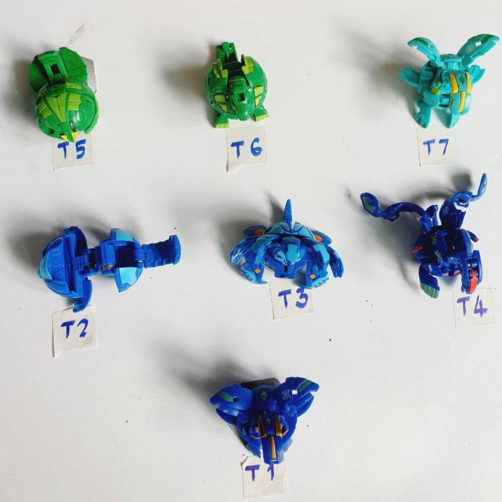 ของแท้จากญี่ปุ่น-บาคุกัน-bakugan-สีโทนฟ้า-เขียว-7-แบบ-เหลือt5แบบเดียว