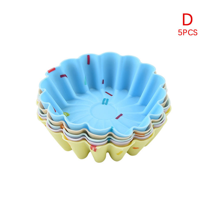 Silicone Cake Cup Mold, 3d Round Heart Square Shaped Cake Cup