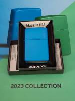 ZIPPO  48628ZL  ZIPPO LOGO SKY BLUE MATTE COLOR IMAGE   สีพิเศษประจำปี2023  ของใหม่ไม่ผ่านการใช้งาน  มาพร้อมกล่องตรงรุ่น  รับประกันของแท้นำเข้าจากอเมริกา