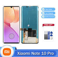 CC9 Pro Display Screen,สำหรับ Xiaomi Mi Note 10 Pro M1910F4G หน้าจอสัมผัสจอแสดงผลแอลซีดีดิจิทัล M1910F4S พร้อมกรอบสำหรับ Mi Note 10 Pro