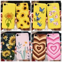 For Fundas Apple iPhone 6 6S 7 8 Plus Sunflower Case Cute Butterfly Candy Silicone Phone Cover Case on For iphone 7 Bumper capas