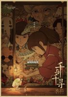 Hayao Miyazaki โปสเตอร์อะนิเมะย้อนยุคญี่ปุ่นบ้านบาร์คาเฟ่ศิลปะการตกแต่ง69F ผนังผ้าใบ0717