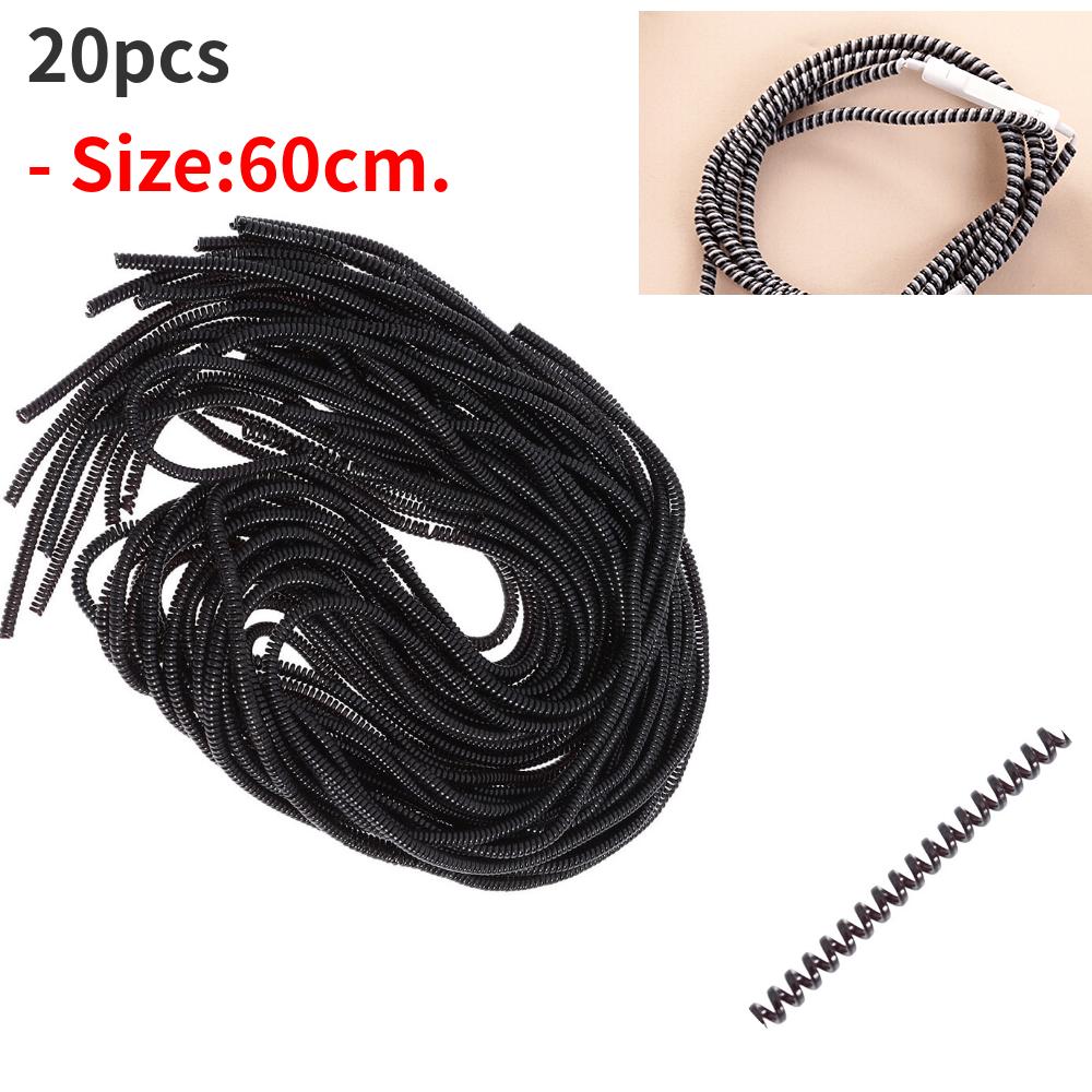 20pcs Spiral Wire Wrap Cord Organizer Wire Protectors for Charging Cable Charger 