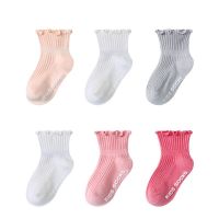 【3 In 1】 Girls Cute Princess Socks Kids Baby Breathable Cotton Socks Infant Toddler Soft Anti-slip Floor Sock