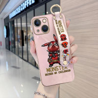 เคสสำหรับ Apple โทรศัพท์ iPhone 15 Plus 15 Pro 15 Pro Max พร้อมสายรัดข้อมือเคสขอบสี่เหลี่ยมนิ่มแฟชั่นลายปิกาจูชุบเคสโทรศัพท์หรูหราชุบเคสโทรศัพท์นิ่ม