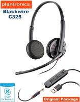 Plantronics Blackwire C325.1-M USB-A 3.5มม.,ชุดหูฟังพร้อมไมโครโฟน,สาย PN: 204446-101 C300DA ได้รับการรับรองสำหรับ Microsoft