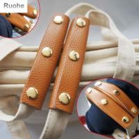 RUOHE ผ้าคลุมที่จับหนัง PU กันน้ำ,เคสกันกระแทกเข็นรถเข็นที่หุ้มที่ท้าวแขนรถเข็นเด็กกระเป๋าครอบส่วนกระเป๋าเดินทางปลอกมือจับกระเป๋าเสื้อผ้ากระเป๋าเดินทางที่จับ