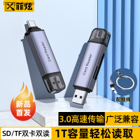 เครื่องอ่านการ์ดสองอินเตอร์เฟซ Type-C คอมพิวเตอร์แบบพกพา Sd/tf Dual Purpose USB 3.0เครื่องอ่านการ์ด Baoyijinchukou