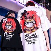 ARE [M～5XL]“Battle”แฟชั่นใหม่เสื้อยืดลําลองสําหรับผู้ชายแขนสั้นคอกลมพิมพ์ลายแพนด้าสไตล์ #W12