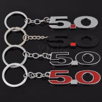 [HOT] Car Keyring 5.0 Badge Keychain Key Chain Auto Key Ring Holder For Land Rover SUV Ford Mustang GT 500 Cobra Styling Accessories