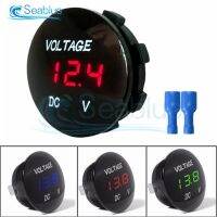 【Factory-direct】 WarnerVivien Car Motorcycle Waterproof LED Digital Display Voltmeter 12V-24V DC (Blue)