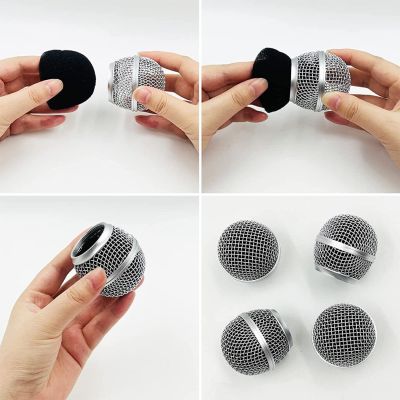 ”【；【-= Replacement Microphone Grille Replacing Professional Wired Wireless Build-In Sponge Party Mic Head Part Accessories