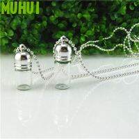 2 Size Glass Bottle Pendant Necklace Perfume oil Keep Openable Small Necklaces Jewelry B066