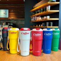 เก็บเก็บความเย็น Leo coffee cup แก้วน้ำเก็บเย็นมีสายแถม สแตนเลส304 ความจุ 620ML เก็บเย็น 24 ชั่วโมง