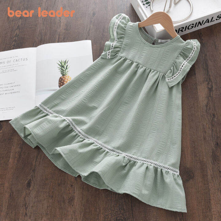 bear-leader-girls-ชุดเดรสลำลอง2021ใหม่แฟชั่นเด็กสาว-ruffles-น่ารักชุดลูกไม้-princess-vestidos-สำหรับ3-7y