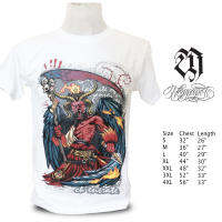 Noppapot นปพต เสื้อยืด *วินเทจ* เสื้อยืดสกรีนลาย ลายซาตาน The Death of Satan ผ้าcotton100% ราคาโรงงาน แบรนด์คนไทย ศิลปินคนไทย มีเก็บปลายS-5XL