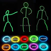 GZYUCHAO EL Cosplay Led Costume Dance Wear Matchstick Men Costume EL Wire Costume DIY Material For Stage Performance