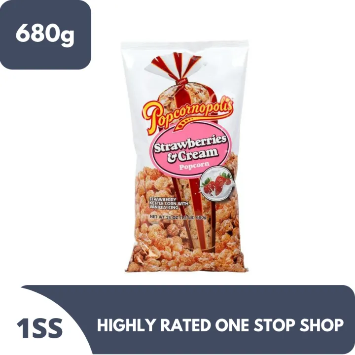 Popcornopolis Strawberries & Cream 680g Lazada PH